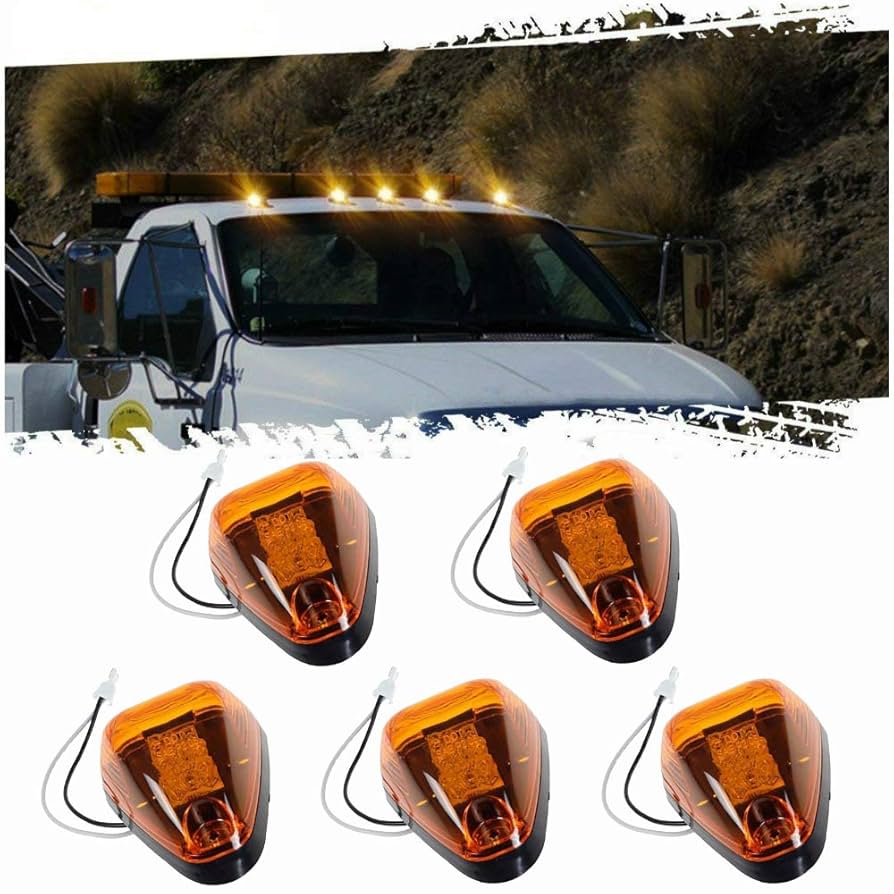 マロン　8 Amazon.com: 5pcs Amber Lens Amber LED Cab Roof Marker Lights
